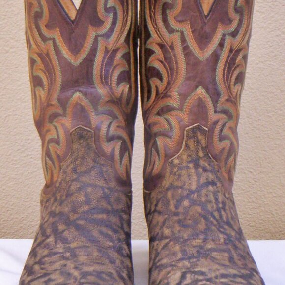 Custom Handmade Preowned Exotic Skin Boots, Size (8.5 D) - Picture 4 of 7